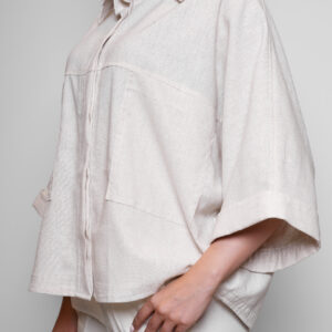 شومیز لینن ساده زنانه ناری مد مدل غزل S2523