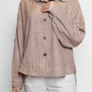 شومیز دکمه دار زنانه ناری مد مدل آوینا S2524