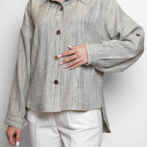 شومیز دکمه دار زنانه ناری مد مدل آوینا S2524