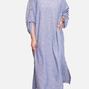 پیراهن نخی زنانه ناری مد مدل آیسان F2526